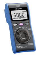 Hioki DT4221 Digital Multimeter, DCV 600V, ACV 600V, voltage detector, frequency, continuity