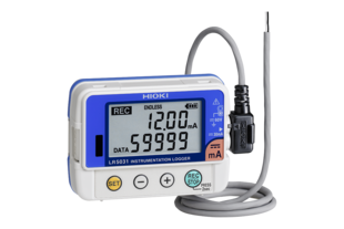 Hioki LR5031 Pocket-sized Instrumentation Logger, 1 ch, 4-20mA, +/-0.5%rdg. +/-5dgt., 15 recording intervals starting from 1s, 60000 data × 1ch memory, battery operation, IP54