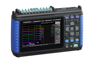 Hioki LR8431-20 Memory HiLogger, 10ch isolated input, 10ms sampling, DC Voltage/ temperature with Thermocouple/ Humidity/ Pulses/ Rotation, minimum 10 ms interval, trend graph display, USB