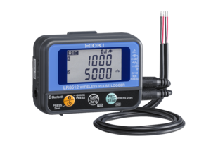 Hioki LR8512 Compact Wireless Pulse Logger, 2ch, Pulse totalization/ No. of revolutions/ Logic Recording, 16 recording intervals starting from 0.1s, data download via Bluetooth(R), 500,000 data/ch